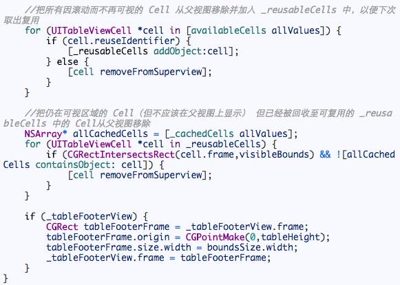 UITableView的Cell复用原理和源码分析
