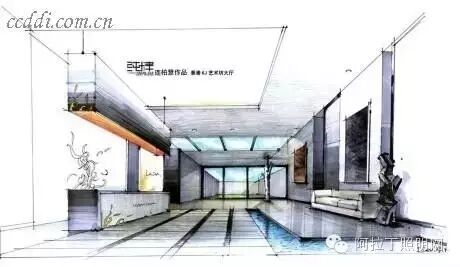 室内设计手绘透视作图方法和表现技巧