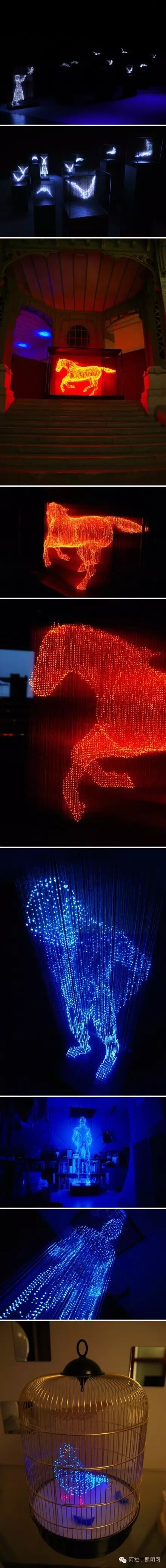 利用光线来分割视觉空间、虚拟空间和现实空间的灯光装置