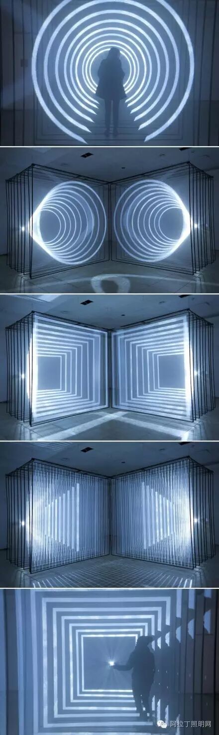 利用光线来分割视觉空间、虚拟空间和现实空间的灯光装置