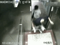 电梯事故gif大合集!胆小的就别看了