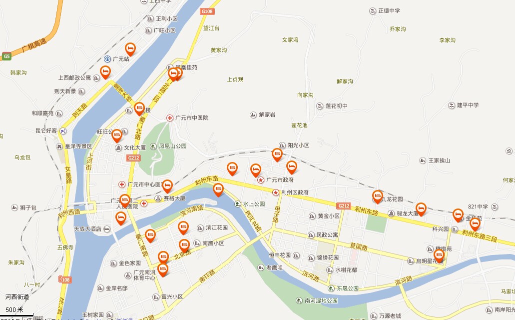 最全广元宾馆地图,让你住的舒服!_利州旅游_新浪博客