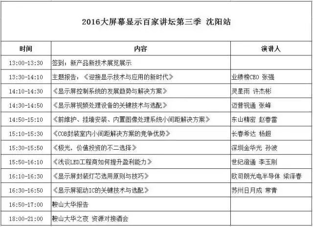 东北显示行业盛会：百家讲坛沈阳站报名进入倒计时