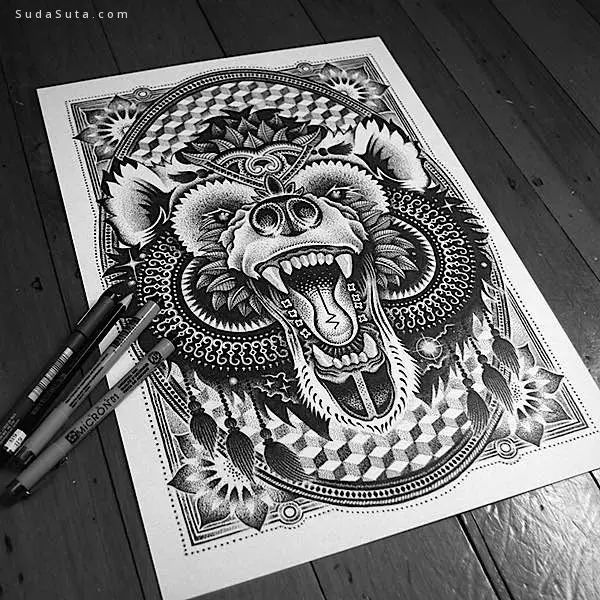 绘画丨超牛黑白装饰画