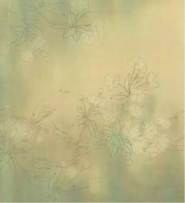 用藤黄流泉少许酞青蓝调成仿古色刷古琴,用底色分几遍来刷,花淡色碧涧朱墨教学图片