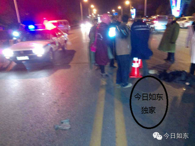 江苏223省道如东城南路口 警察夫妻车祸维持秩序被撞身亡|交通事故