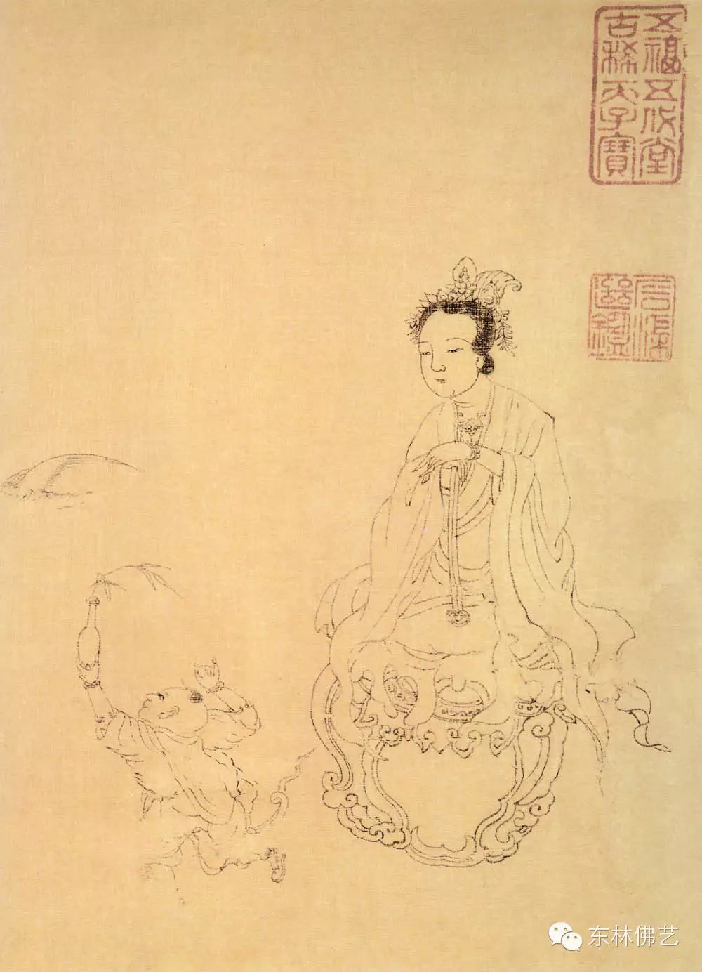 恭迎观音大士成道日——发一组明代佛画大家丁云鹏 白描 观音二十二圣