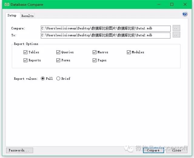 数据库比较功能，Database Compare