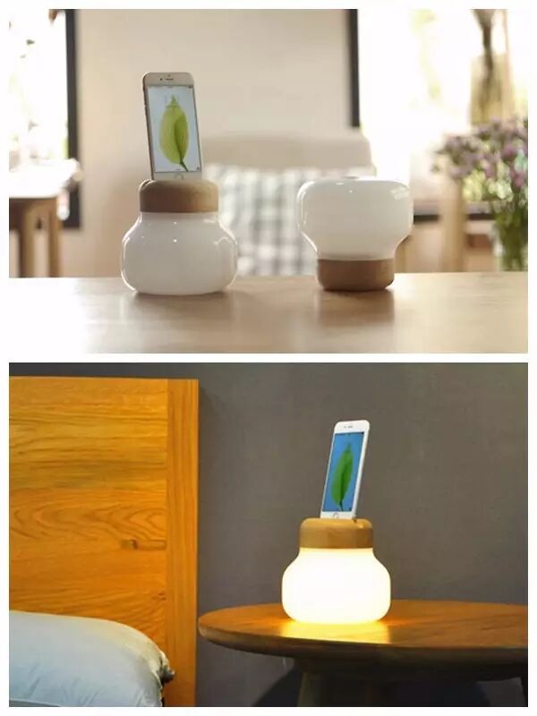 可以给手机充电的蘑菇灯