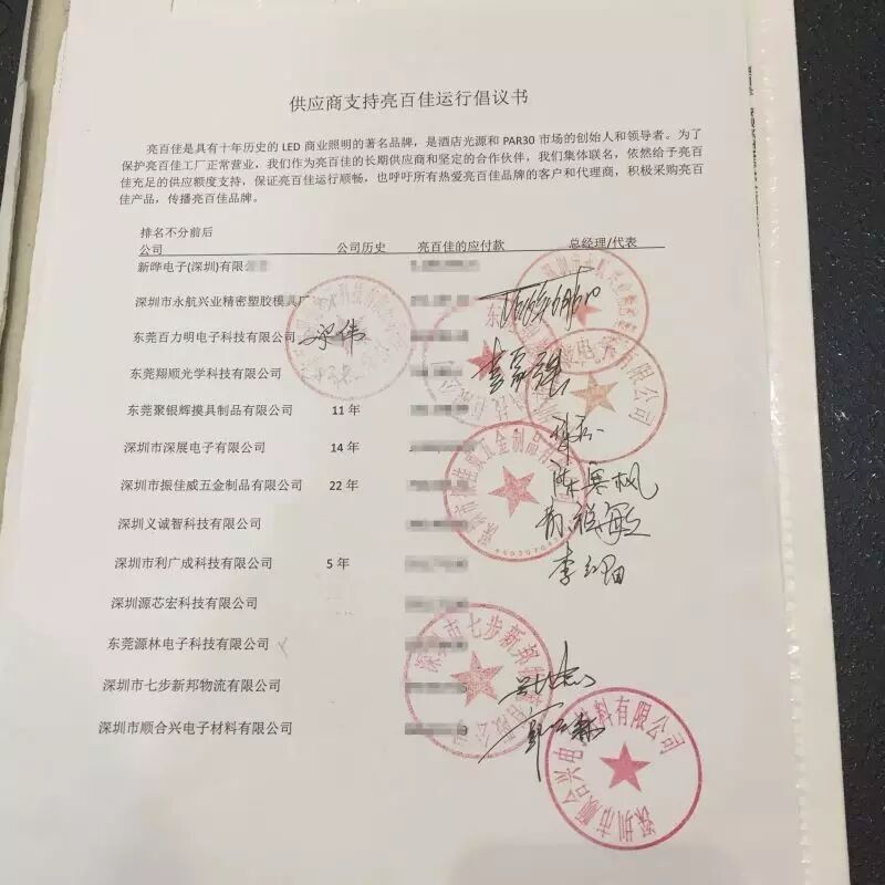 6月6日晚，深圳市亮百佳董事会发布经营状况说明