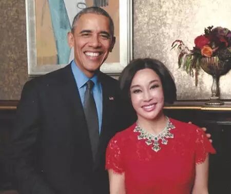 翡翠国际范,刘晓庆与奥巴马的合影