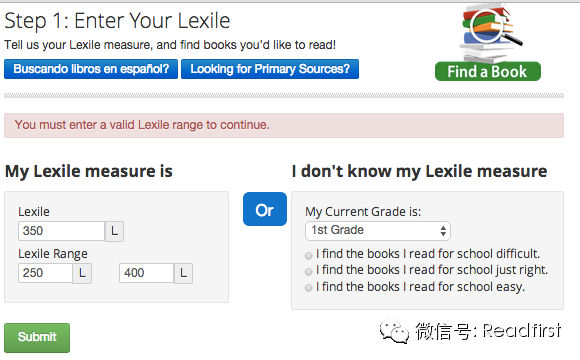 按照蓝思(lexile)难度分级的标准,出版物的难易程度划分从0l至2000l