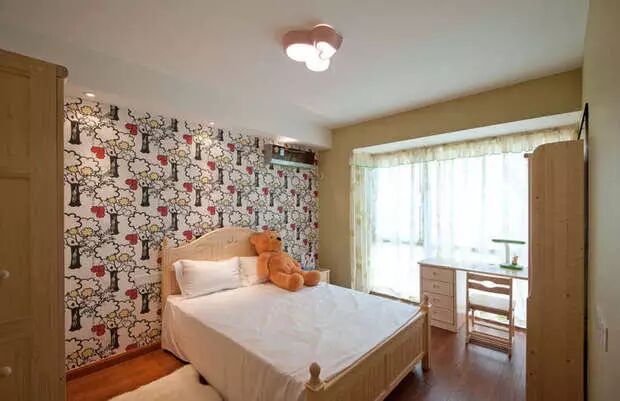 让眼睛怀孕的卧室壁纸 85㎡,8.8万,简约-怀孕期