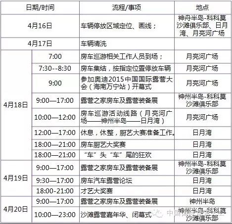 奥迪2015中国国际露营大会万宁站房车巡游&amp;房车露营嘉年华，房车海滨露营狂欢三天，“快到车里来”！(图3)