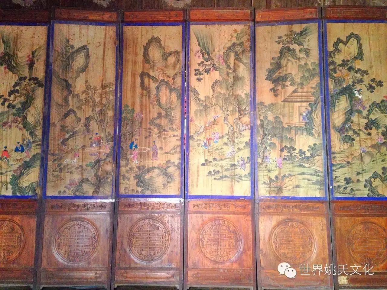 家庙现存的八扇屏的喷绘图