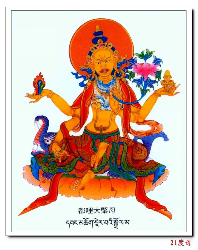 精美图文二十一度母各尊功德