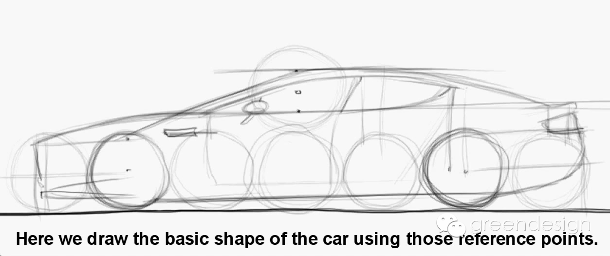 sketch | 比例 手绘图,英伦风跑车aston martin的画法