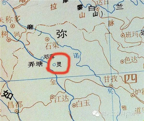 唐代吐蕃地图上明显标记灵国位置图片
