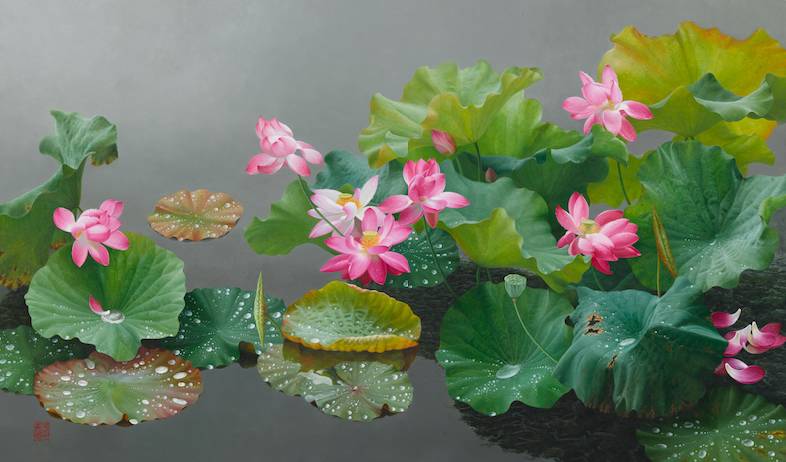 艺术家吴富荣的花卉油画作品将在第19届北京艺博会绚烂绽放