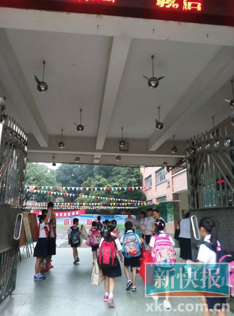 东风西路小学校门口 新快报记者 董芳/摄