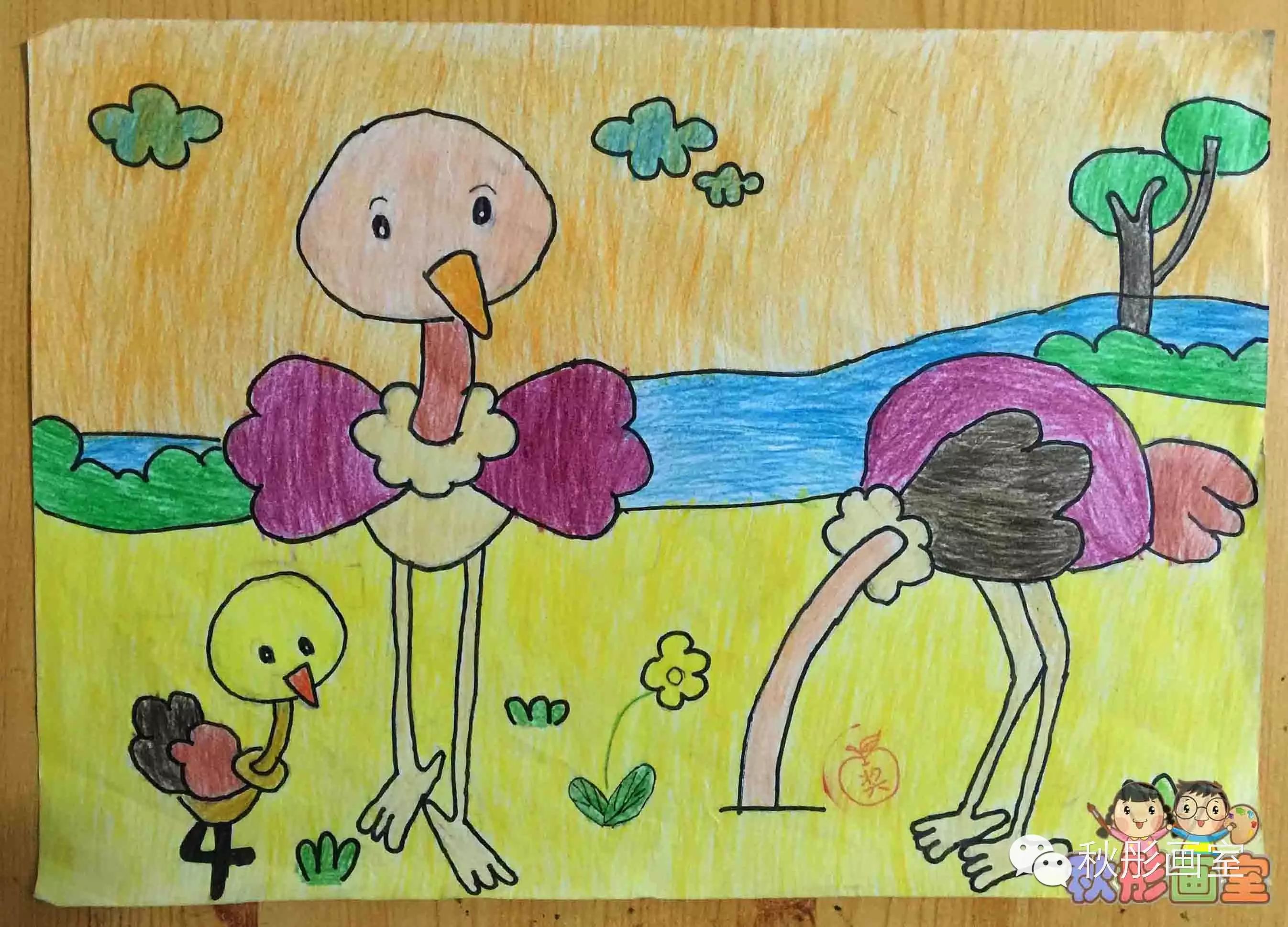 秋彤画室装饰画,线描画,简笔画作品欣赏