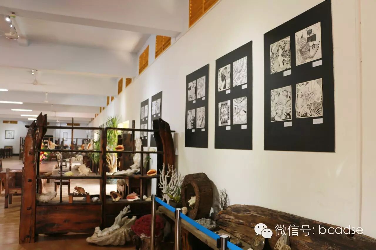 我院学生“海洋主题创意作品”在北海工艺美术博览园拾贝文化创意馆展出