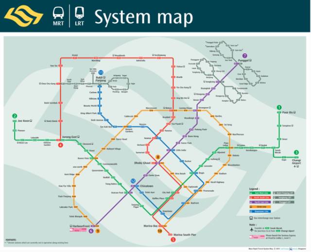 新加坡的地铁图