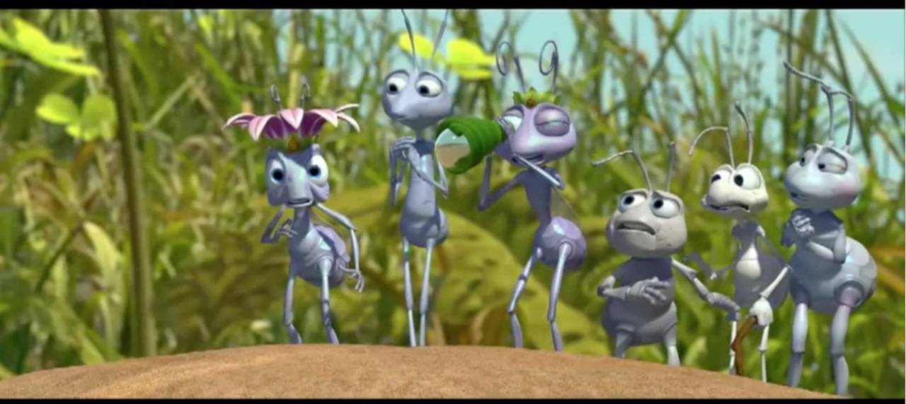 a bugs life, 皮克斯工作室的第二部3d电脑动画,于1998年上映