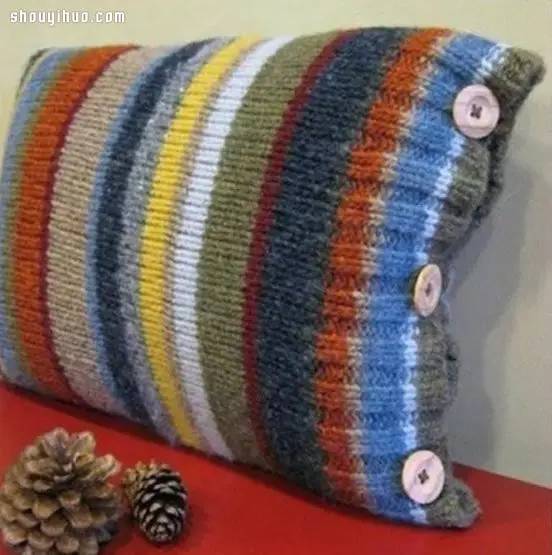 【衣服改造】旧毛衣改造利用之家居沙发漂亮抱枕靠枕