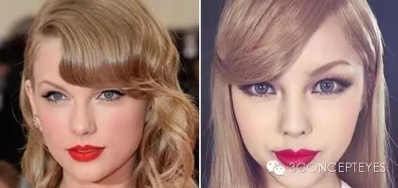 PONY仿妆霉霉Taylor Swift 堪称整容术!看完感觉我也可以!