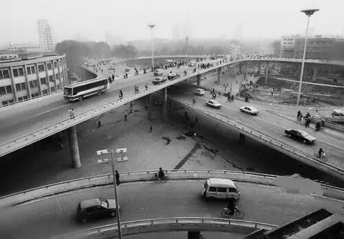 大石桥立交桥（1994年12月30日摄）