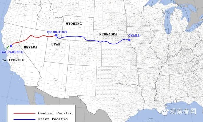 资料网 公众号文章 >> 正文  美国太平洋铁路路线图(联合太平洋铁路