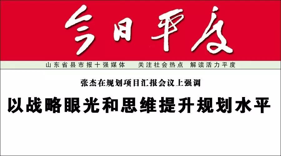 张杰在规划项目汇报会议上强调丨以战略眼光和思维提升规...