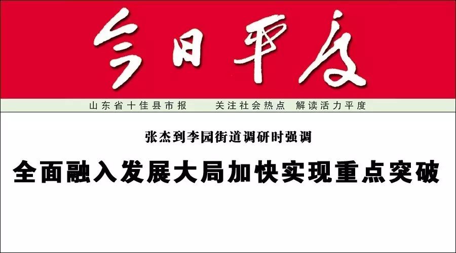 张杰到李园街道调研时强调丨全面融入发展大局加快实现重...