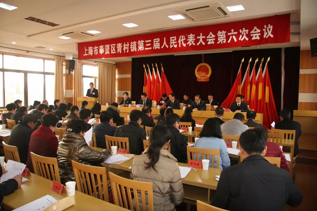 大会概况 上海市奉贤区青村镇第三届人民代表大会第六次会议于2016年1