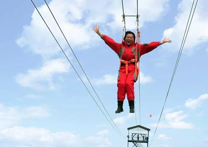 银川旅游景点水洞沟滑索