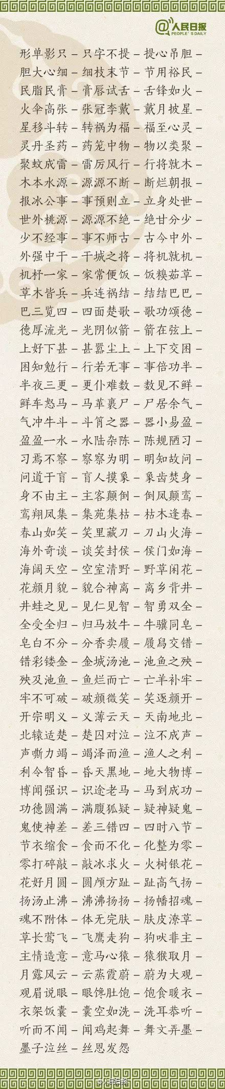 1500个成语接龙,霸气!看完我是这个表情