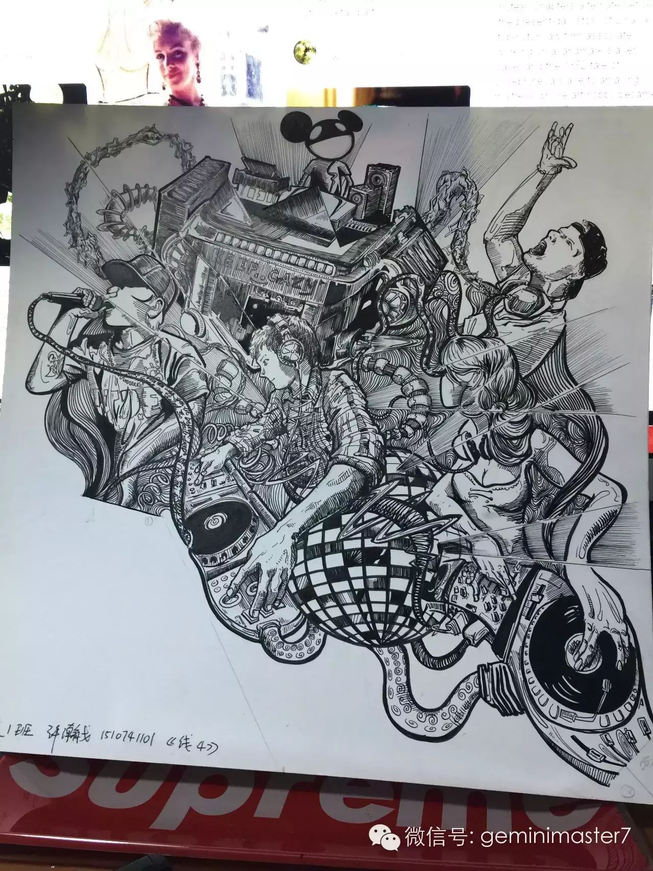 平面构成作业-工笔黑白装饰画半教程(第一期,共三期)