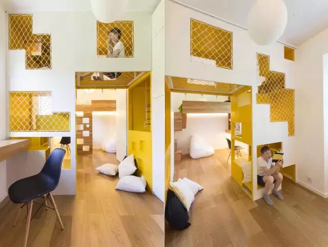 谁说小户型住宅里不能做游乐场，看这个俄罗斯设计师怎么做到的！