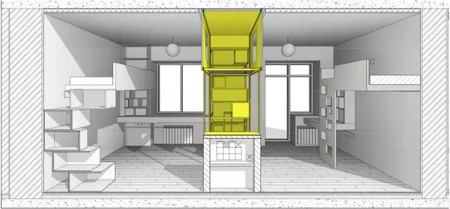 谁说小户型住宅里不能做游乐场，看这个俄罗斯设计师怎么做到的！