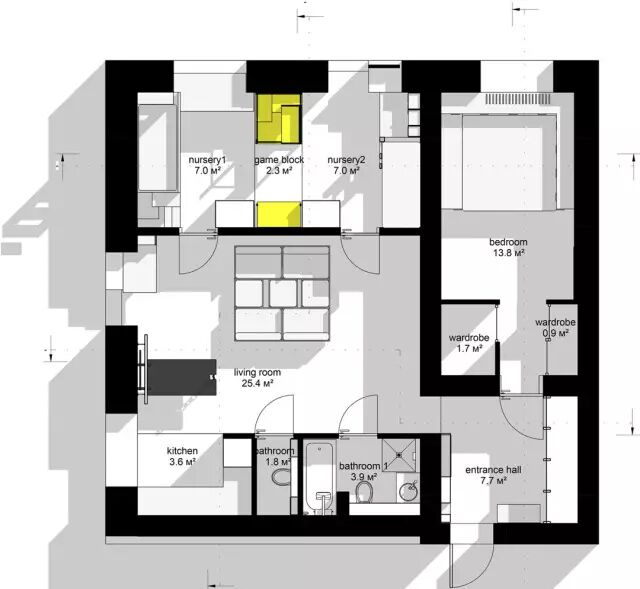 谁说小户型住宅里不能做游乐场，看这个俄罗斯设计师怎么做到的！