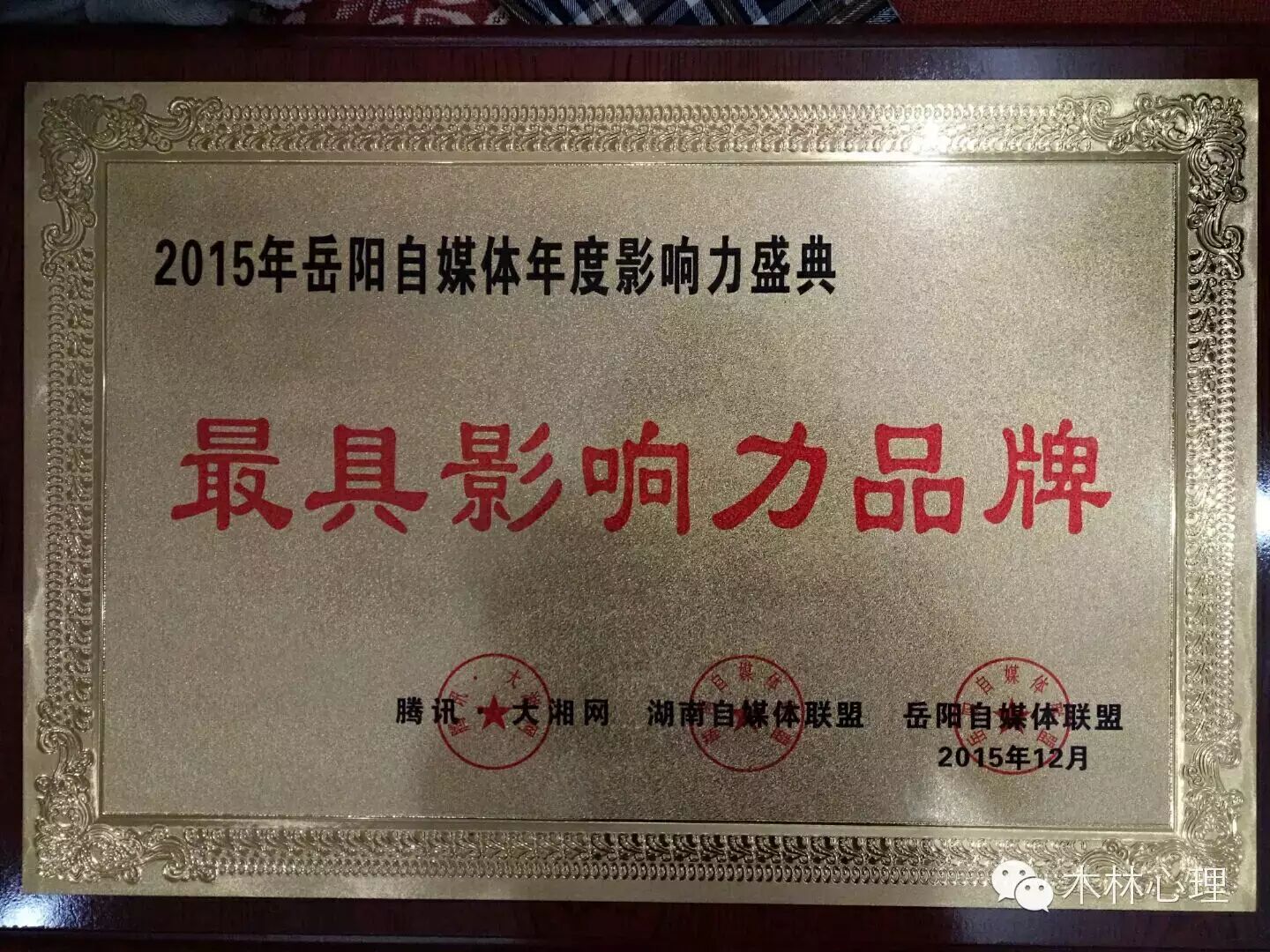 0?wx fmt=jpeg - 热烈祝贺木林心理微平台荣获“2015年度最具影响力品牌”