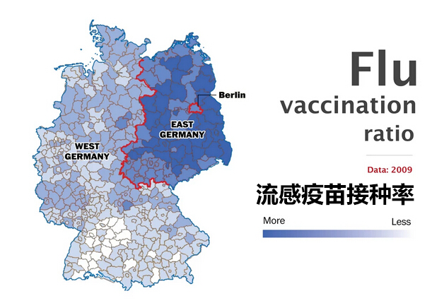在露营地看到两伙人,你很容易就能区分出是来自东德的还是西德的.图片