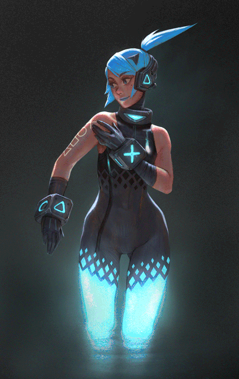 插画作品加上会动的特效,画面效果更生动酷炫.