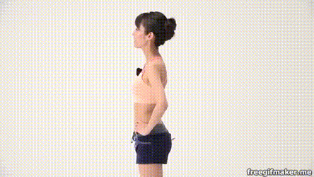 第二步:跪姿双手伏地,屁屁夹紧笔左右扭动8次.