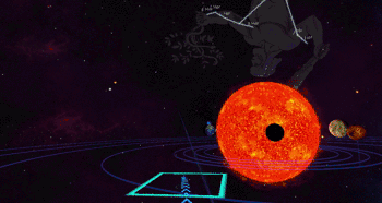 在vr应用《星星》中,你不仅可以走进宇宙中,让星星飞到你身边做