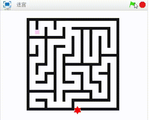 跟我学scratch编程三十一使用scratch碰撞检测做自动走迷宫游戏教程
