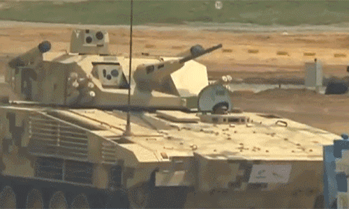 坦克主动防护系统现场演示