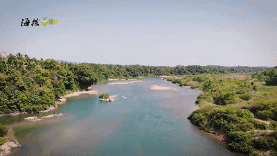 航拍万泉河,一条蜿蜒的