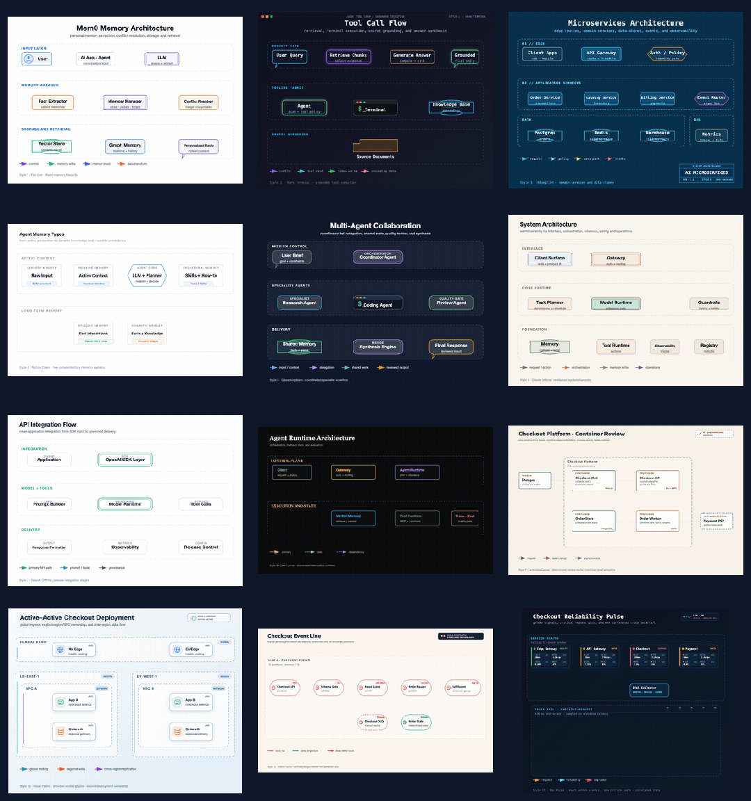 fireworks-tech-graph 12种风格总览